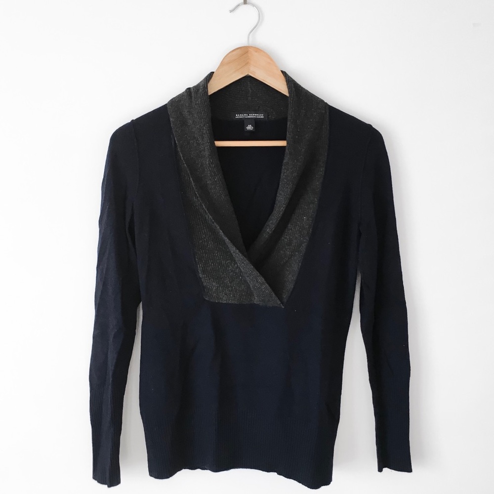 NEW Banana Republic Cashmere Shawl-Collar Sweater